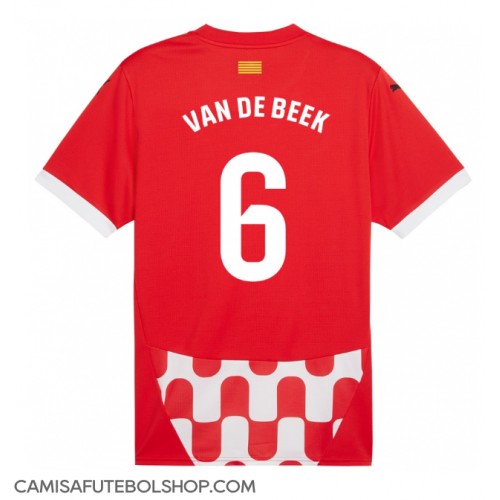 Camisa de time de futebol Girona Donny van de Beek #6 Replicas 1º Equipamento 2024-25 Manga Curta